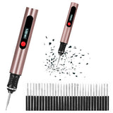 Electric Engraver Pen with 30 Bits & 3 Adjustable Speeds for Metal Wood Glass Pink