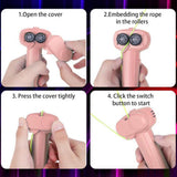 String Rope Launcher Fidget Toy Glow in The Dark Rope String Shooter Christmas Birthday Party Favor Pink