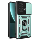 Case and Tempered Glass Screen Protector Set Compatible With Moto G86 Power Dark Green