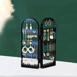 Earring Holder Organizer Foldable Necklace Organizer Jewelry Holder Earring Display Stands Black
