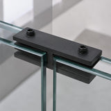 180 Degree Pool Fence Glass Clamp 304 Steel for 10 to 12mm Black