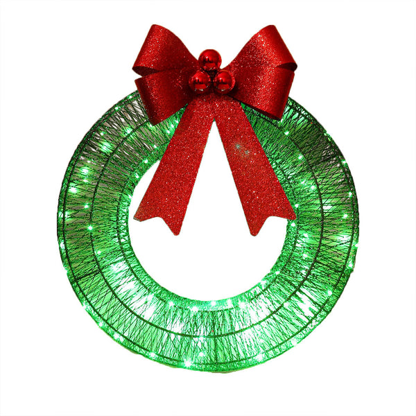 Christmas Hanging Wreath Festive Artificial Garland Decoration Green