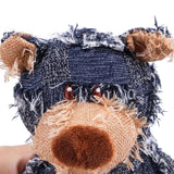 Squeaky Bear Toy for Dogs Indestructible Robust Chew Toys Stuffed Plush Dog Toy Blue