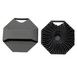 Silicone Body Scrubber Exfoliating Shower Brush with Anti-Slippery Handles Bathing Tool Gray