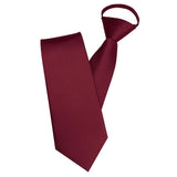 Pre-Tied Zip Necktie 8cm for Men Wedding Business Formal Red