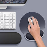 Ergonomic Mouse Pad and Keyboard Wrist Rest Set Anti-Slip Comfortable Office Desk Accessory Black