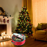 Christmas Wreath Storage Bag Xmas Garland Storage Container Organizer Red