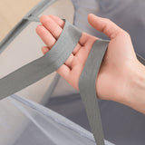 Popup Mesh Laundry Basket with 3 Compartments Folding Laundry Hamper Gray