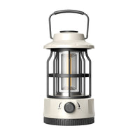 Retro Tent Camping Lantern Rechargeable Night Lamp Camping Light Beige