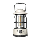 Retro Tent Camping Lantern Rechargeable Night Lamp Camping Light Beige