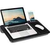 Laptop Lap Desk for Adults – Portable Laptop Desk with Mouse Pad and Phone Holder Black