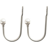 2Pcs U Shape Home Harmony Decorative Curtain Holdbacks with Screws Silver