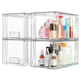 4PCS Stackable Storage Drawers Easily Assemble for Skincare Storage Medium