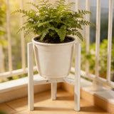 Adjustable Plant Stand for Diameter in 23-32cm Pots White