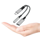 2-in-1 Type-C Audio and Charging Adapter for USB-C Devices with 30W Fast Charge Silver