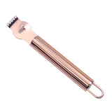 Stainless Steel Citrus Zester Grater Peeler with Channel Knife for Kitchen Rose Gold