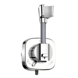 360 Degree Rotation  Shower Head Holder with Suction Cup for Bathroom Bathtub Rental Hotel Silver