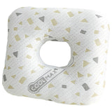 Square Ear Piercing Pillow for Side Sleepers with Central Ear Hole Grey