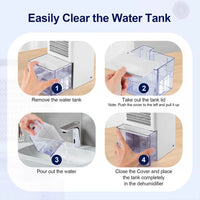 1L Small Air Dehumidifiers Moisture Absorber For 21 - 30 Square Meters Home Bedroom Bathroom