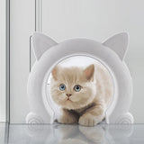 White Cat Ear Pet Door Frame for Interior Doors Cute and Easy Indoor Access