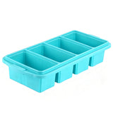 2Pcs Silicone Freezer Tray with Lid  Ice Tube Mold Reusable Storage Containers 4-Grid