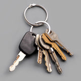 100 PCS Nickel Plated Metal Hinged Binder O Rings for Keys and Scrapbooks