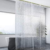 PEVA Shower Curtain Liner Heavy Liner 180x180cm with Rustproof Grommets and Hooks Style 2