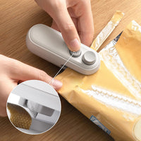 2-in-1 Mini Bag Sealer Rechargeable Bag Opener for Chip Snacks Plastic Bags