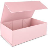Foldable Cardboard Gift Box Easy Attach for Holiday Packaging Pink