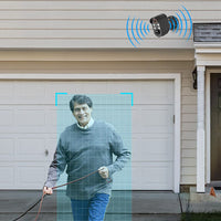 Wireless Security Camera AI Motion Detection WiFi Surveillance Home Camera with Color Night Vision Black
