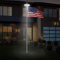 Solar Powered Flag Pole Light 26 LED Light with Auto Sensor for Outdoor Camping