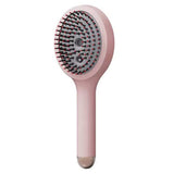 Rechargeable Electric Scalp Massager Comb with Red Light Therapy and LCD Display Pink