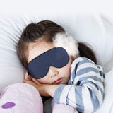 Mulberry Silk Sleep Soft Eye Mask Adjustable Strap Blindfold Navy