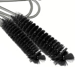 2 Pcs Flexible Drain Brush Set Double Ended Long Hose Pipe Cleaner for Refrigerator Defrost Black