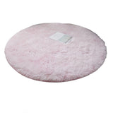 Round Plush Area Rug Soft Fluffy Floor Mat with Dotted Backing for Bedroom Living Room Sofa Area Home Decor Pink