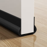 Slide-On Under Door Draft Stopper Door Bottom Seal Strip Cuttable Door Draught Excluder Black