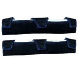 2 PCS Cotton Fire Resistant Foam Hard Hat Sweatbands with Hook and Loop Black
