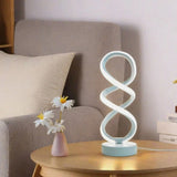 Modern LED Bedside Lamp Dimmable Table Light with USB White