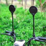 Pair of Adjustable Bike Handlebar Mirror 360-Degree Rotating Wide-Angle Rearview Mirror for Bicycles Motorcycles