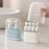 4-in-1 Travel Toiletry Cosmetic Bottle Set 4 Pieces 40ml Leak-Resistant Travel Dispenser Bottles for Carry-On Luggage Blue