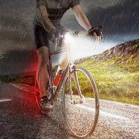 Water Resistant Front and Back Bike Lights for Night Riding USB Rechargeable Bicycle Headlight and Tail Light Set