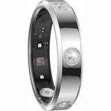 Smart Ring with Charging Case Ultra Lightweight Stainless Steel Fitness Activity Tracker Silver
