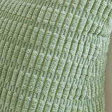 Bed Rest Backrest Cushion with Armrests Pocket Washable Cover Green