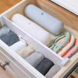 4Pcs Adjustable Drawer Dividers Multi Purpose Storage Organizer for Drawers Shelves White