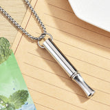 Mint Breathing Necklace with Fidget Ring for Mindful Breathing Silver