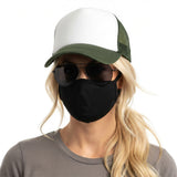 Adjustable Baseball Cap Breathable Mesh Trucker Hat for Outdoor Army Green