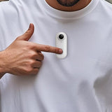 Mini Thumb Action Camera – Portable Wearable Body Cam with Rotating Clip White