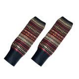 1 Pair Winter Multicoloured Socks Women Leg Warmer Gifts Black
