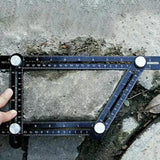 6-Sided Angle Measuring Ruler Multi Angle Measuring Template Tool Universal Tile Opening Hole Locator