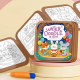 Reusable Water Coloring Book Water Doodle Painting Book Toy Style 2